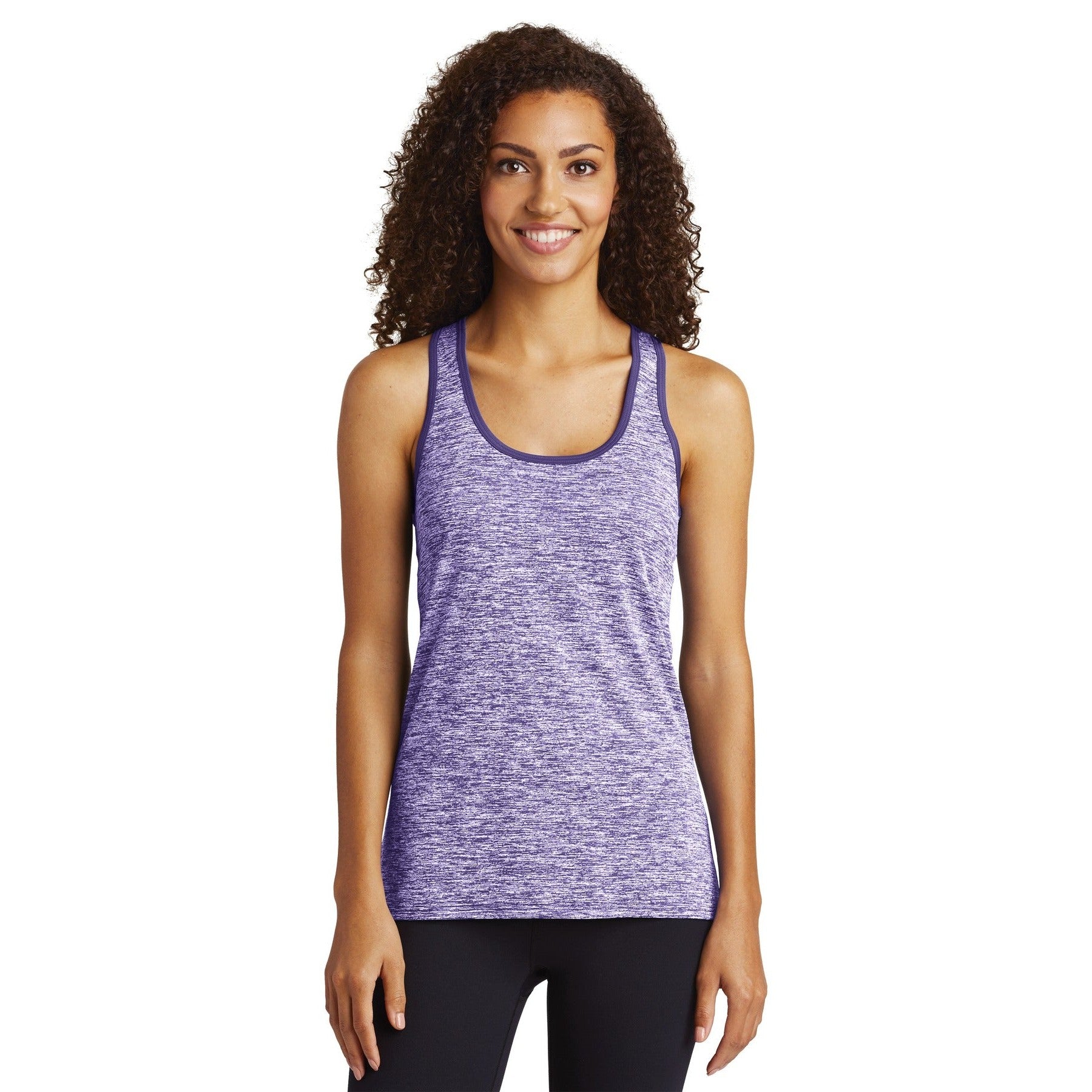 Sport-Tek-Sport-Tek ® Women's PosiCharge ® Electric Heather Racerback Tank. LST396-MedTech-5