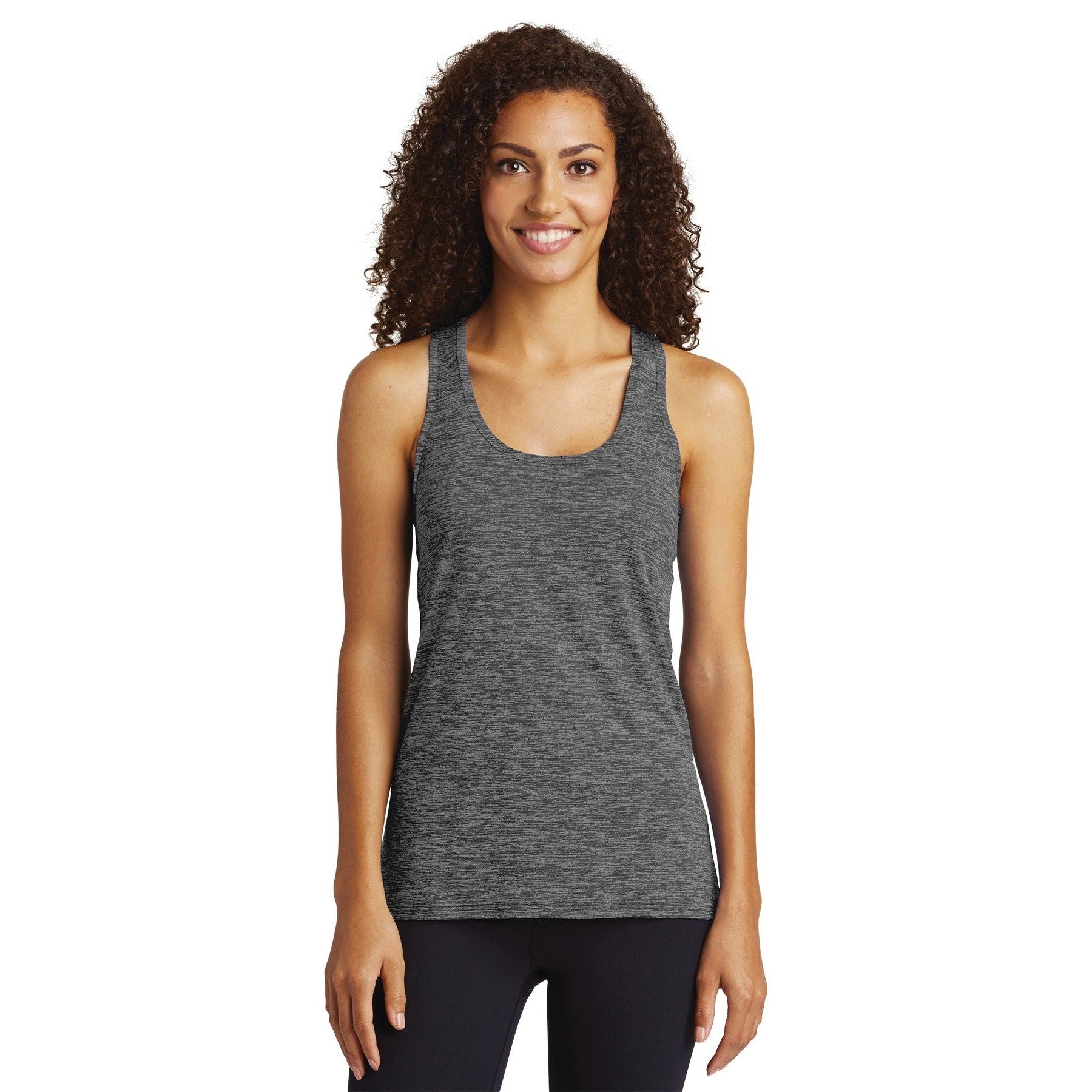 Sport-Tek-Sport-Tek ® Women's PosiCharge ® Electric Heather Racerback Tank. LST396-MedTech-3