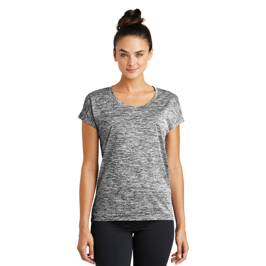 Sport-Tek-Sport-Tek® Women's PosiCharge® Electric Heather Sporty Tee. LST390-MedTech-1
