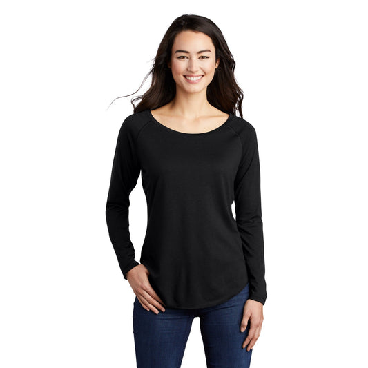 Sport-Tek-Sport-Tek ® Women's PosiCharge ® Long Sleeve Tri-Blend Wicking Scoop Neck Raglan Tee LST400LS-MedTech-1