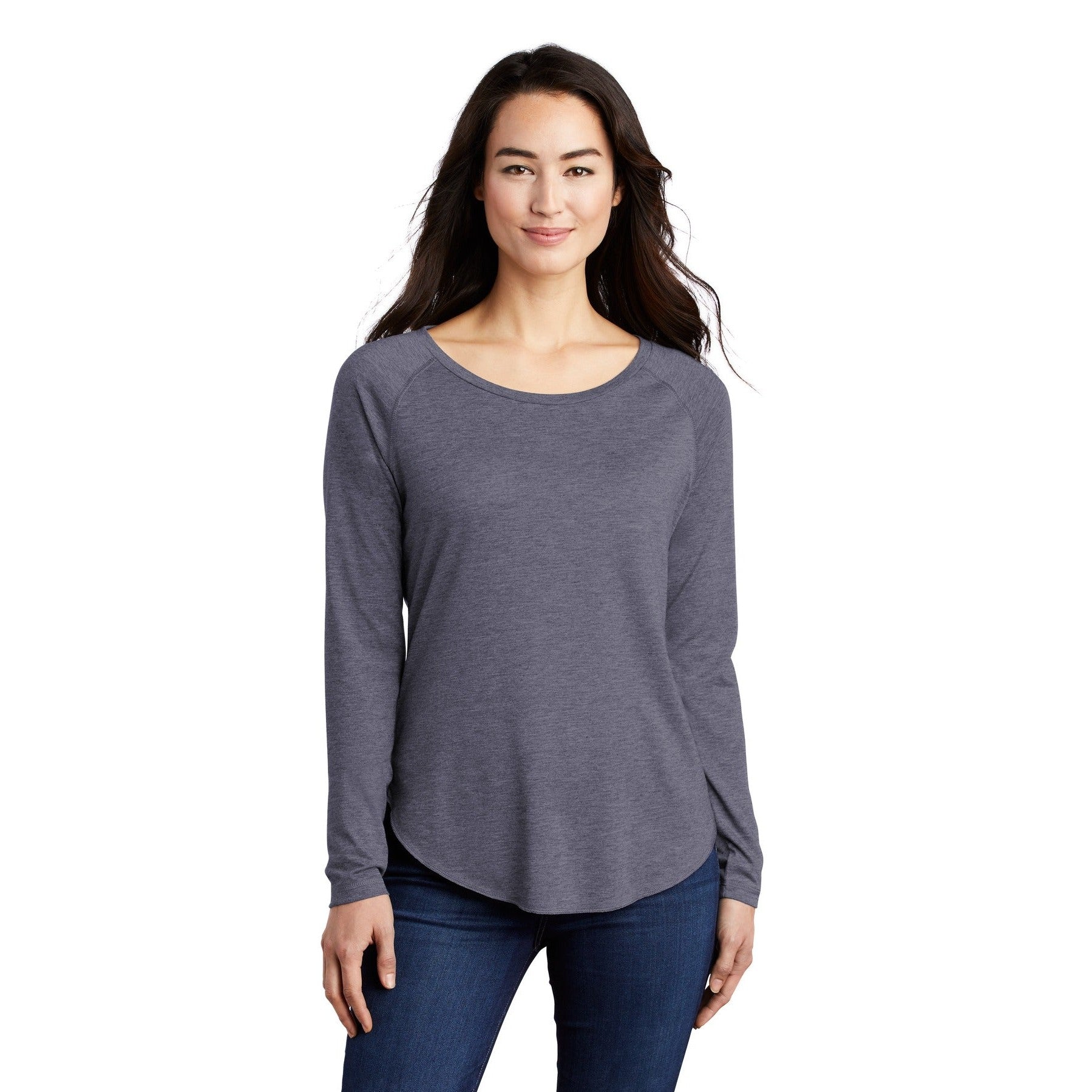 Sport-Tek-Sport-Tek ® Women's PosiCharge ® Long Sleeve Tri-Blend Wicking Scoop Neck Raglan Tee LST400LS-MedTech-6