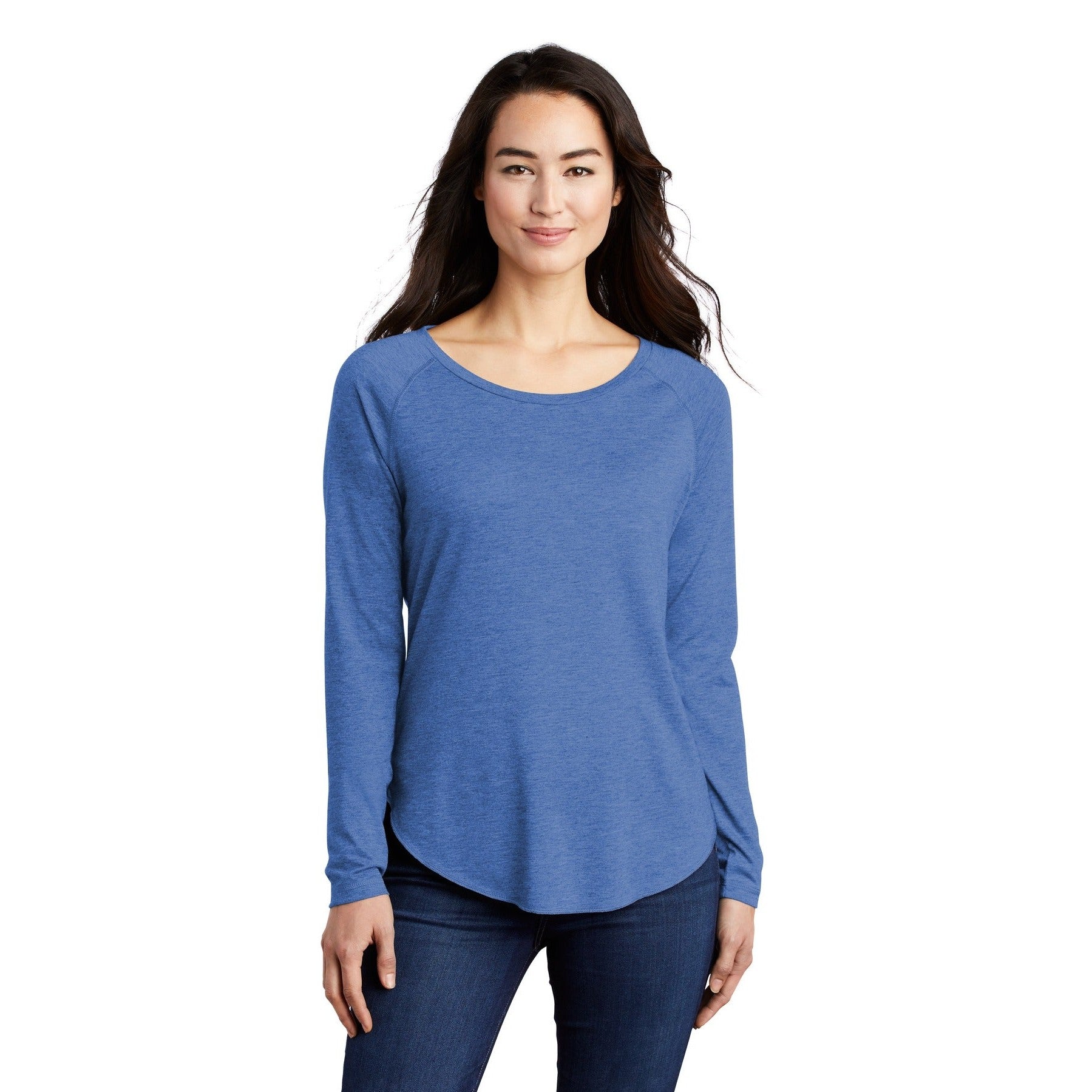 Sport-Tek-Sport-Tek ® Women's PosiCharge ® Long Sleeve Tri-Blend Wicking Scoop Neck Raglan Tee LST400LS-MedTech-9