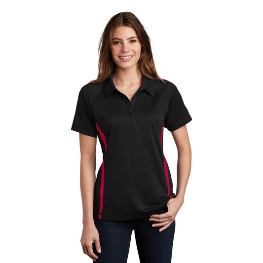Sport-Tek-Sport-Tek® Women's PosiCharge® Micro-Mesh Colorblock Polo. LST685-MedTech-1