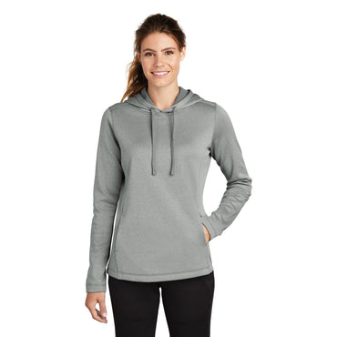 Sport-Tek-Sport-Tek ® Women's PosiCharge ® Sport-Wick ® Heather Fleece Hooded Pullover. LST264-MedTech-2