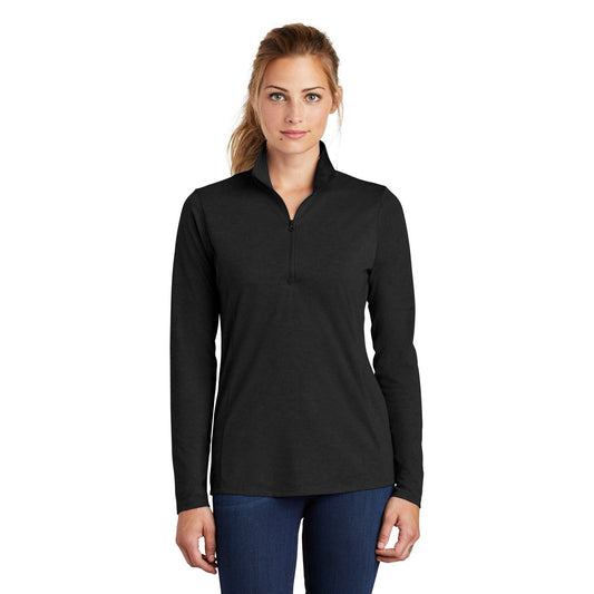 Sport-Tek-Sport-Tek ® Women's PosiCharge ® Tri-Blend Wicking 1/4-Zip Pullover. LST407-MedTech-1
