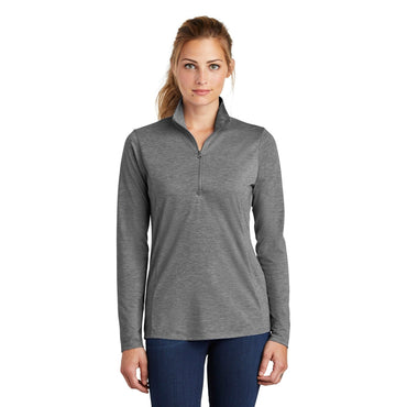 Sport-Tek-Sport-Tek ® Women's PosiCharge ® Tri-Blend Wicking 1/4-Zip Pullover. LST407-MedTech-2