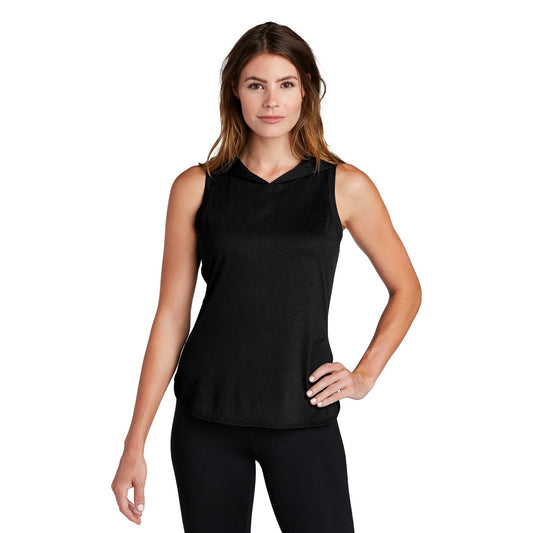 Sport-Tek-Sport-Tek ® Women's PosiCharge ® Tri-Blend Wicking Draft Hoodie Tank. LST410-MedTech-1