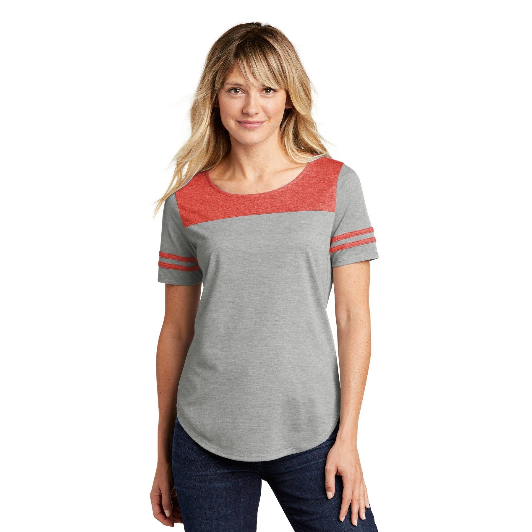 Sport-Tek-Sport-Tek ® Women's PosiCharge ® Tri-Blend Wicking Fan Tee. LST403-MedTech-5