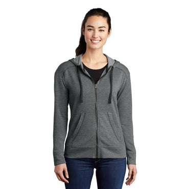 Sport-Tek-Sport-Tek ® Women's PosiCharge ® Tri-Blend Wicking Fleece Full-Zip Hooded Jacket LST293-MedTech-2