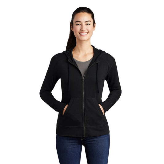 Sport-Tek-Sport-Tek ® Women's PosiCharge ® Tri-Blend Wicking Fleece Full-Zip Hooded Jacket LST293-MedTech-1