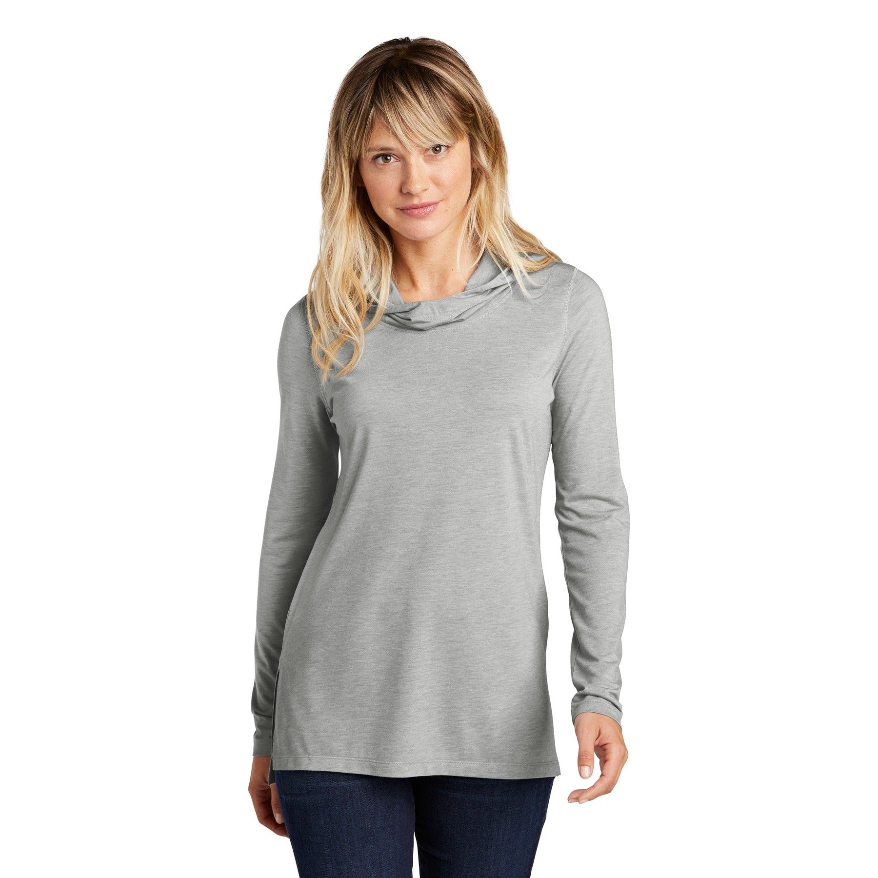 Sport-Tek-Sport-Tek® Women's PosiCharge ® Tri-Blend Wicking Long Sleeve Hoodie LST406-MedTech-3