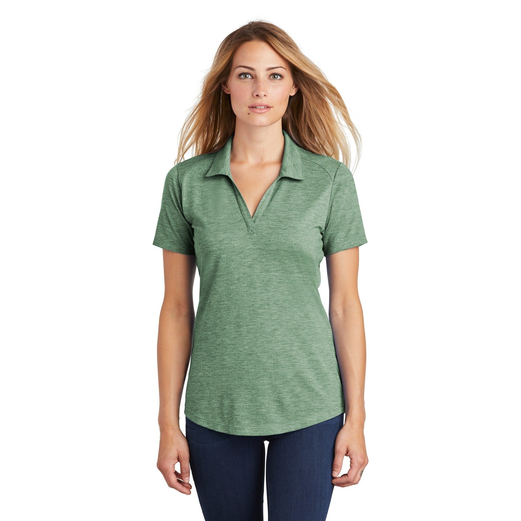 Sport-Tek-Sport-Tek ® Women's PosiCharge ® Tri-Blend Wicking Polo. LST405-MedTech-3