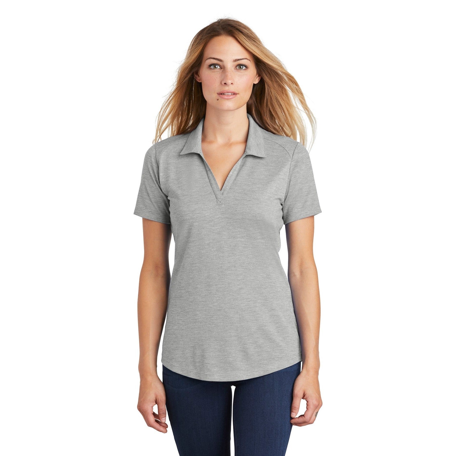 Sport-Tek-Sport-Tek ® Women's PosiCharge ® Tri-Blend Wicking Polo. LST405-MedTech-4