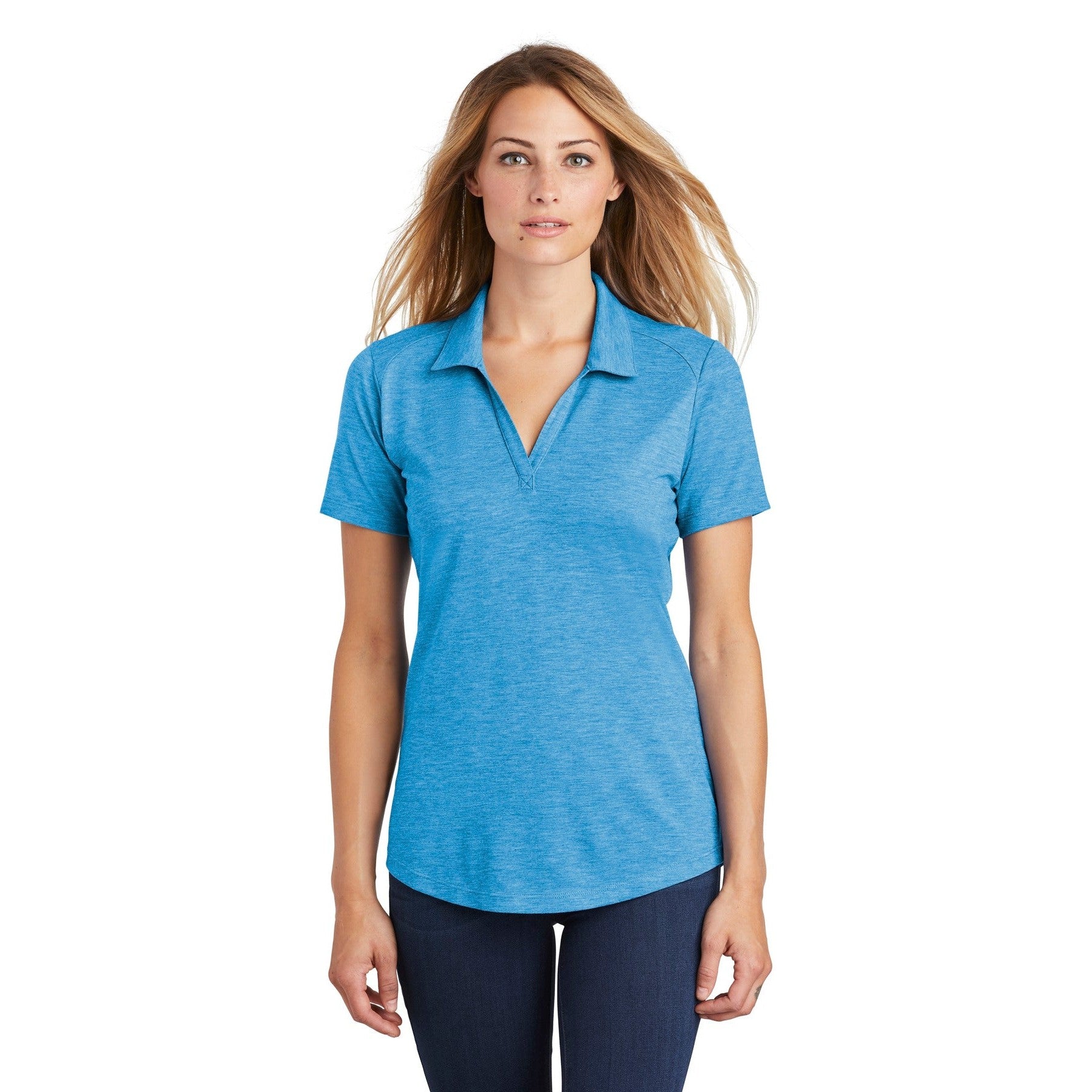 Sport-Tek-Sport-Tek ® Women's PosiCharge ® Tri-Blend Wicking Polo. LST405-MedTech-5