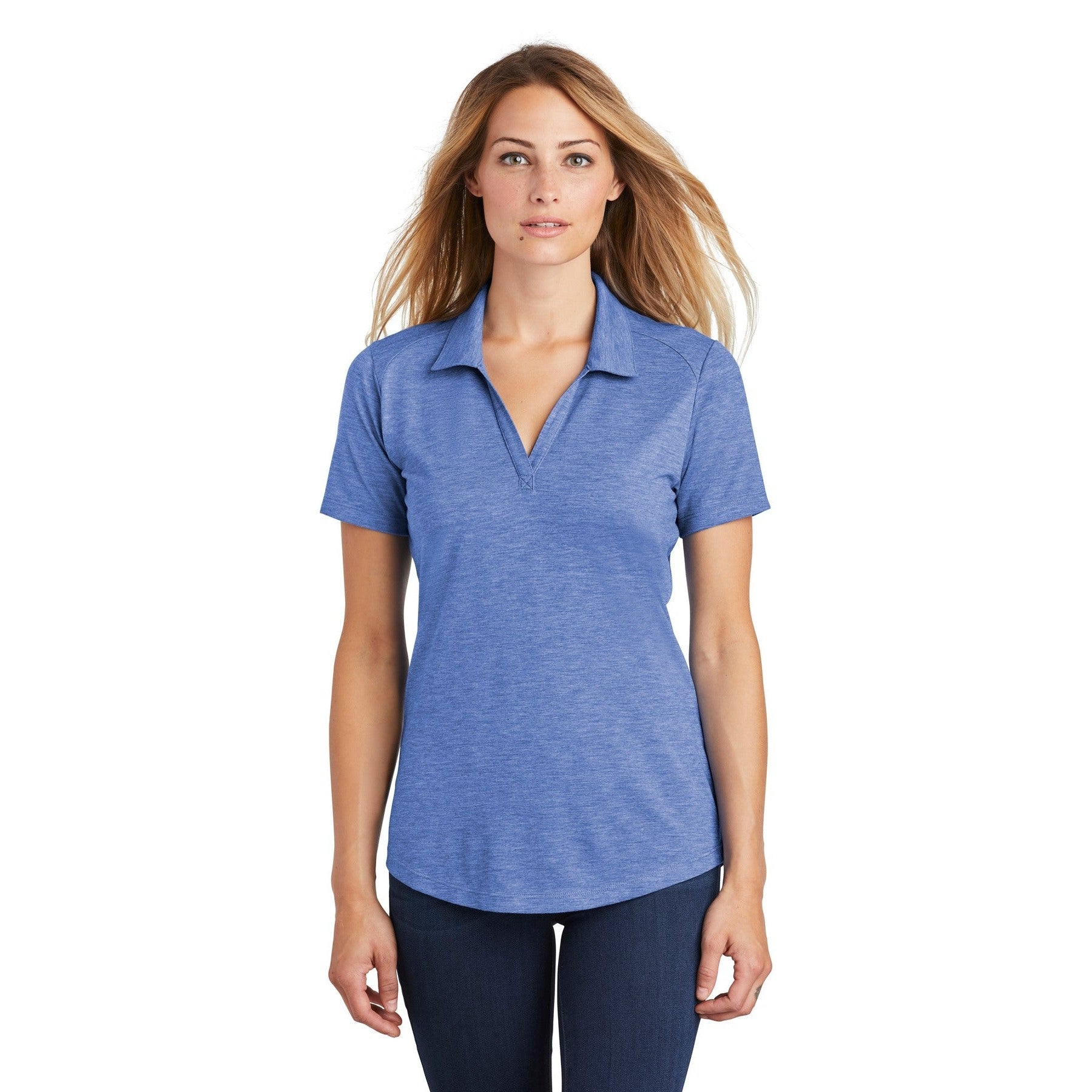 Sport-Tek-Sport-Tek ® Women's PosiCharge ® Tri-Blend Wicking Polo. LST405-MedTech-7