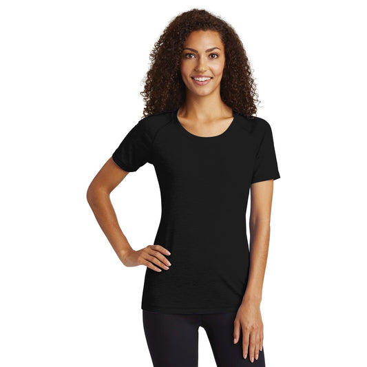 Sport-Tek-Sport-Tek ® Women's PosiCharge ® Tri-Blend Wicking Scoop Neck Raglan Tee. LST400-MedTech-1