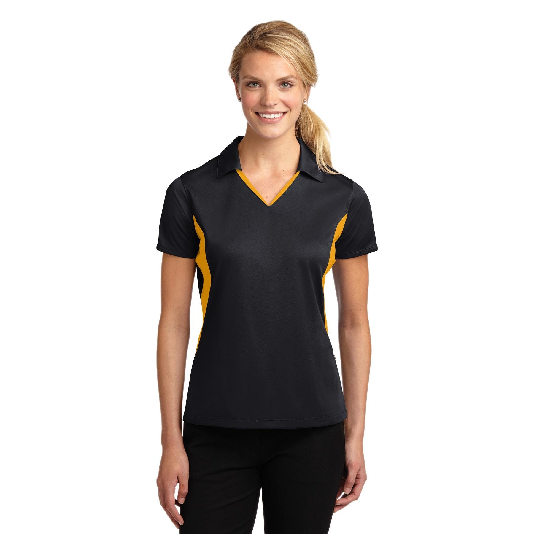 Sport-Tek-Sport-Tek® Women's Side Blocked Micropique Sport-Wick® Polo. LST655-MedTech-2