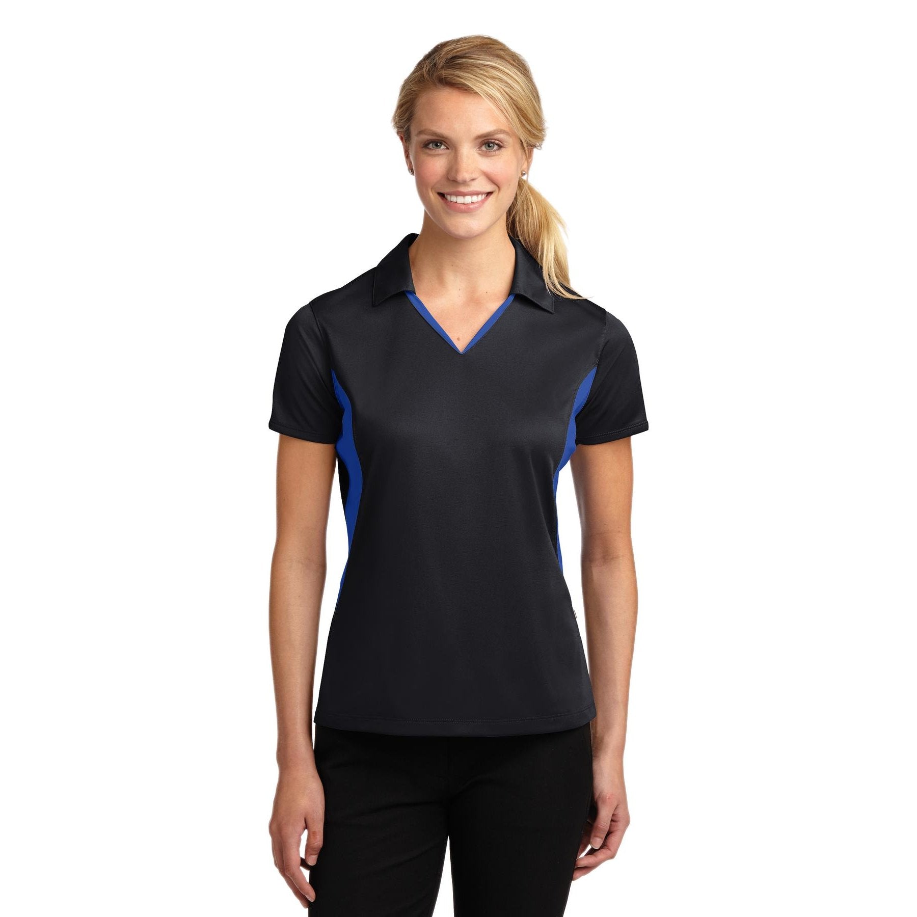 Sport-Tek-Sport-Tek® Women's Side Blocked Micropique Sport-Wick® Polo. LST655-MedTech-5