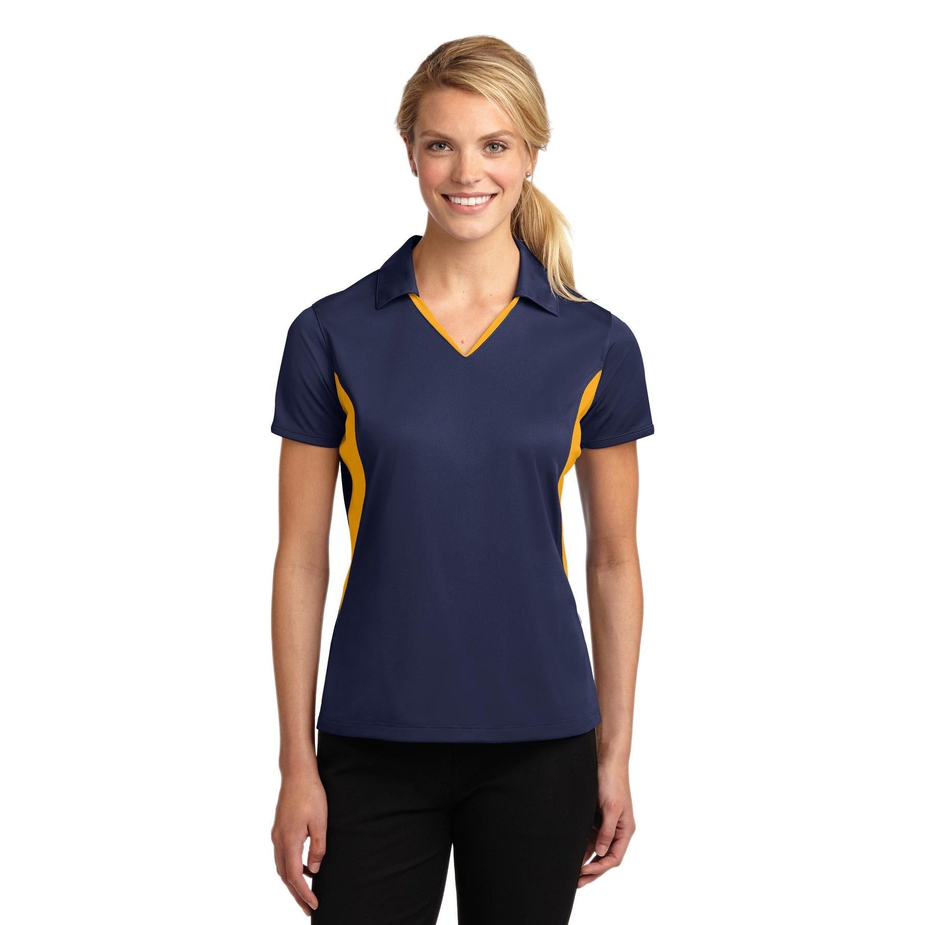 Sport-Tek-Sport-Tek® Women's Side Blocked Micropique Sport-Wick® Polo. LST655-MedTech-9