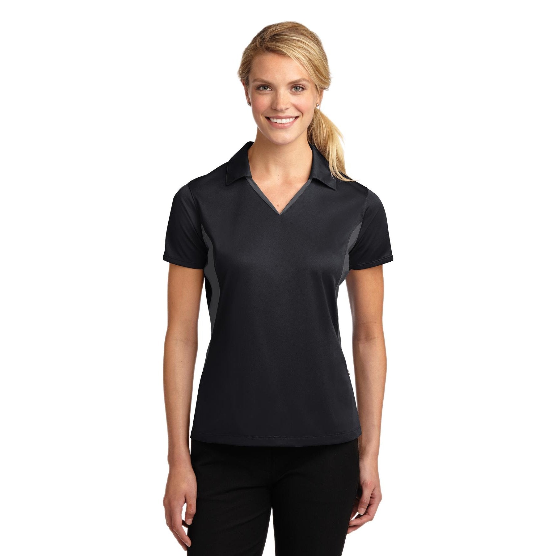 Sport-Tek-Sport-Tek® Women's Side Blocked Micropique Sport-Wick® Polo. LST655-MedTech-3