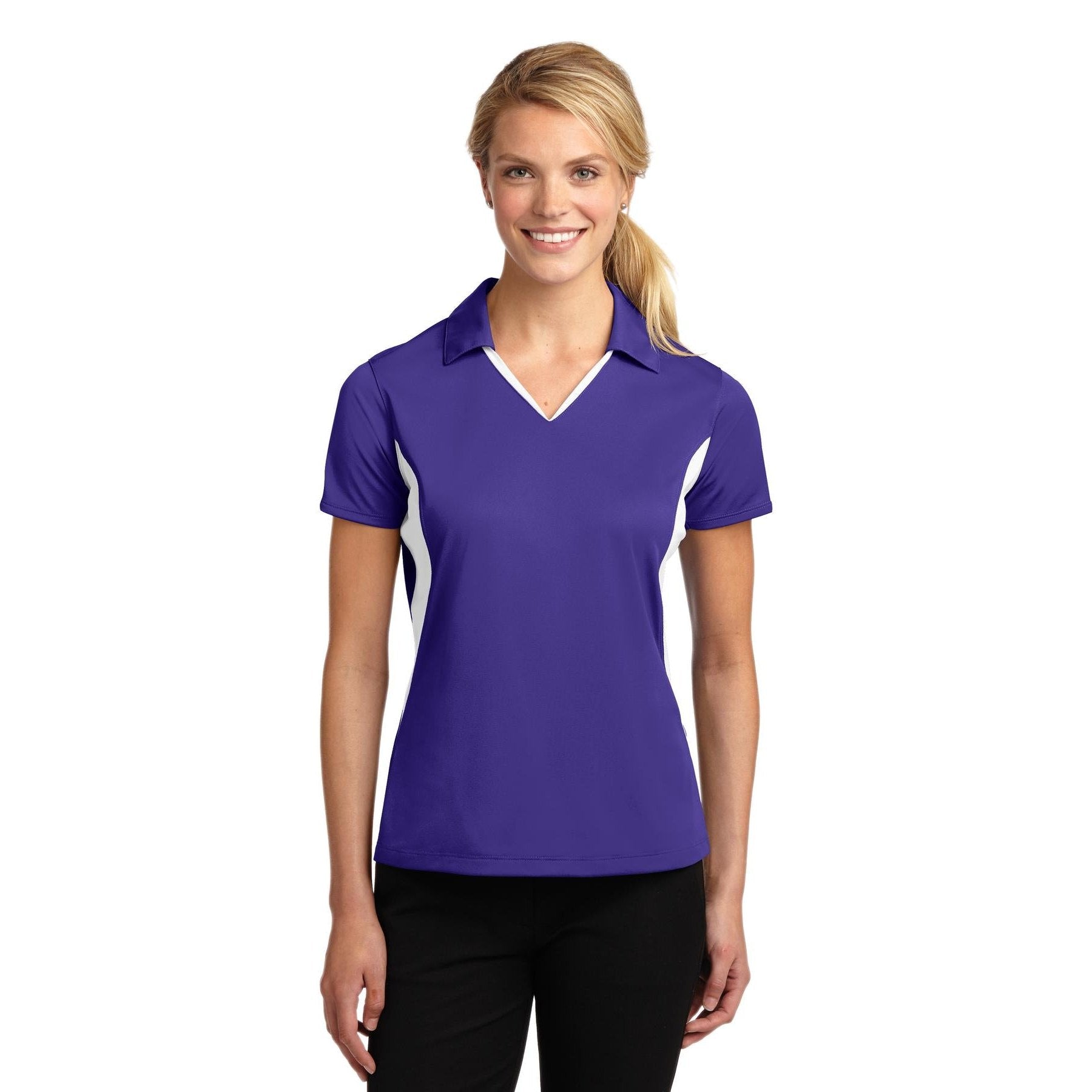 Sport-Tek-Sport-Tek® Women's Side Blocked Micropique Sport-Wick® Polo. LST655-MedTech-8