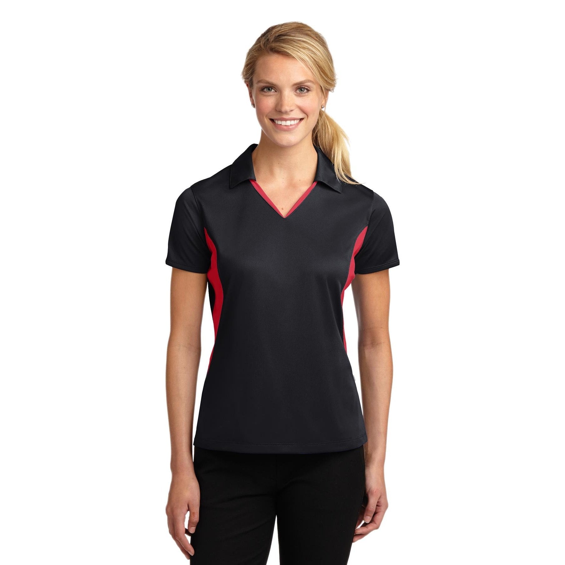 Sport-Tek-Sport-Tek® Women's Side Blocked Micropique Sport-Wick® Polo. LST655-MedTech-4