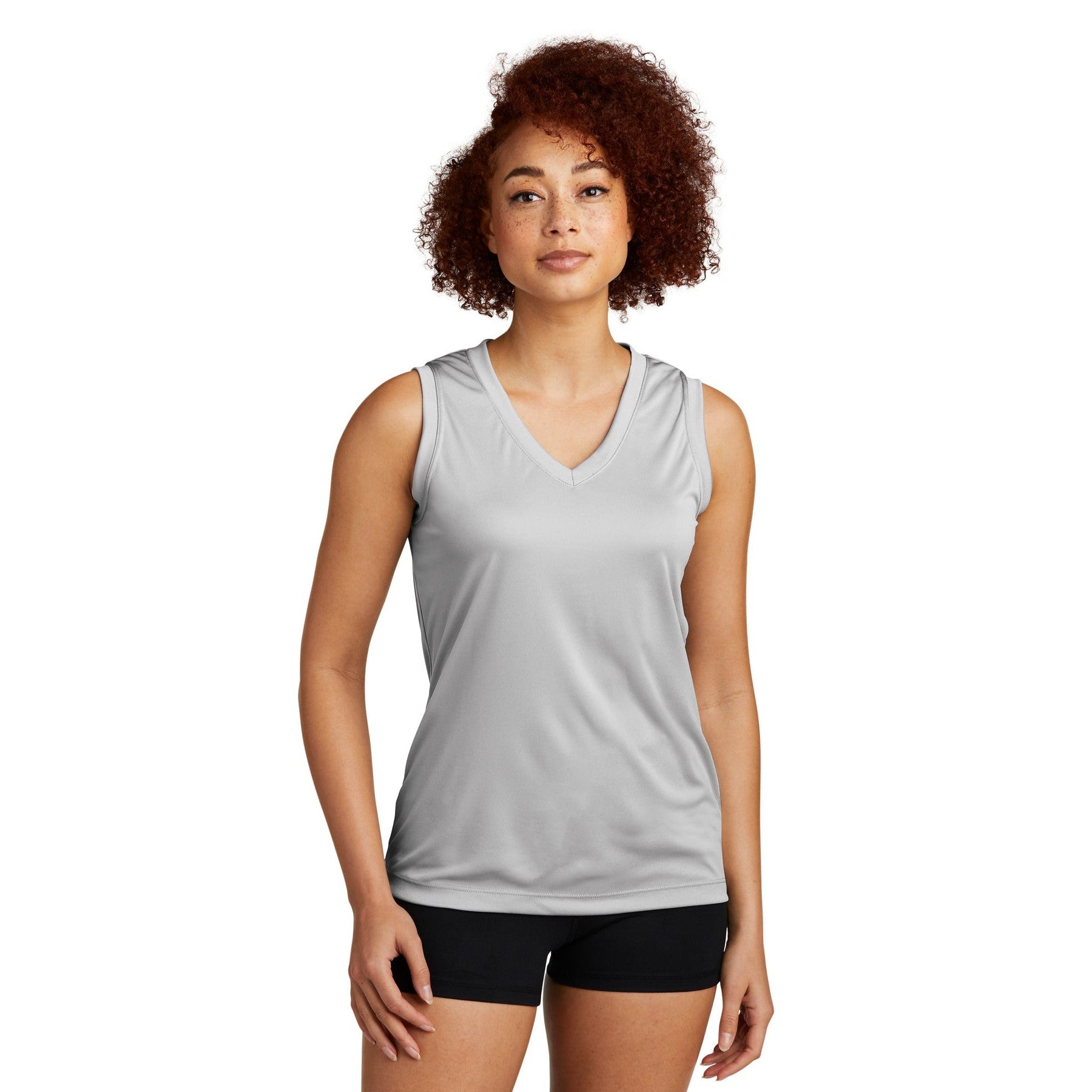 Sport-Tek-Sport-Tek® Women's Sleeveless PosiCharge® Competitor™ V-Neck Tee. LST352-MedTech-3