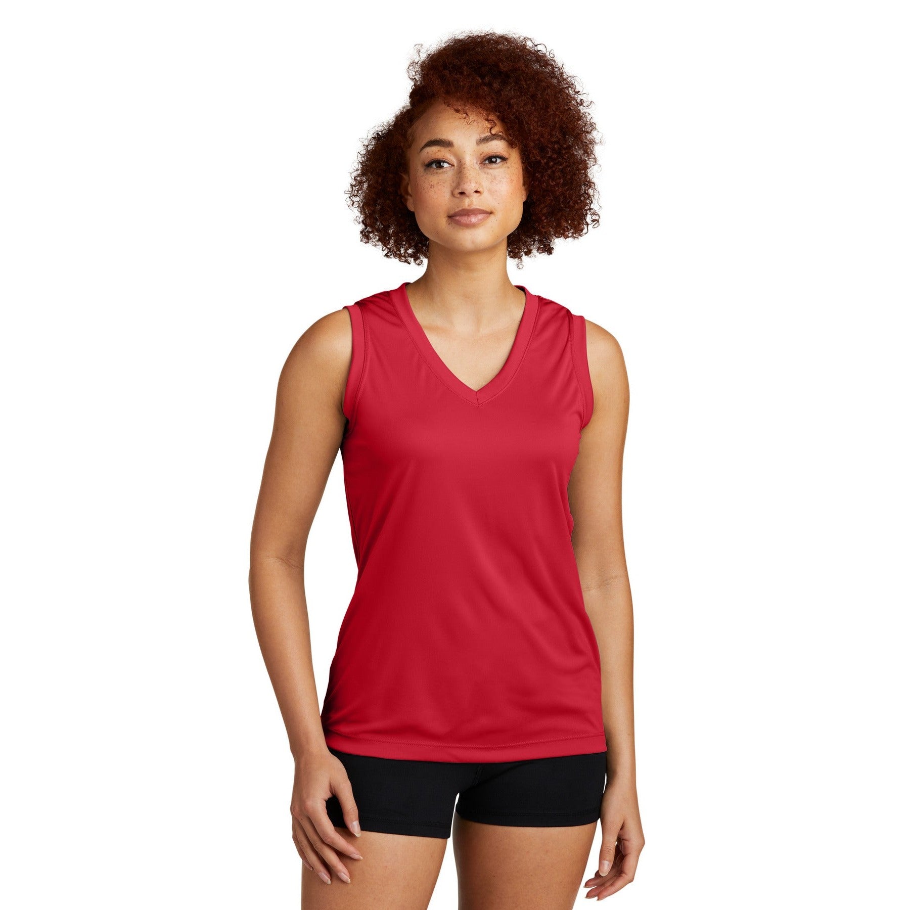Sport-Tek-Sport-Tek® Women's Sleeveless PosiCharge® Competitor™ V-Neck Tee. LST352-MedTech-4