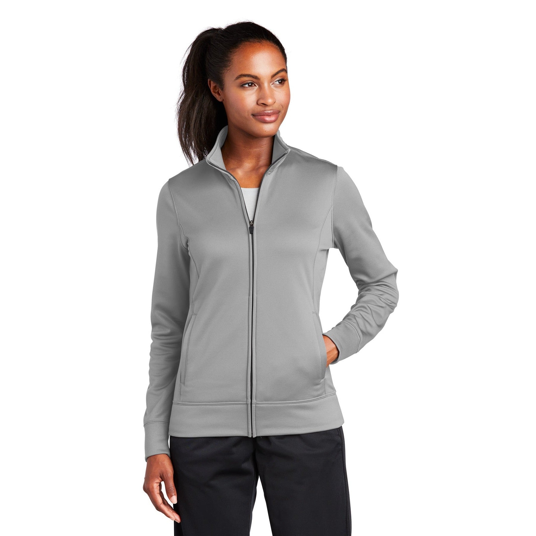 Sport-Tek-Sport-Tek® Women's Sport-Wick® Fleece Full-Zip Jacket. LST241-MedTech-6
