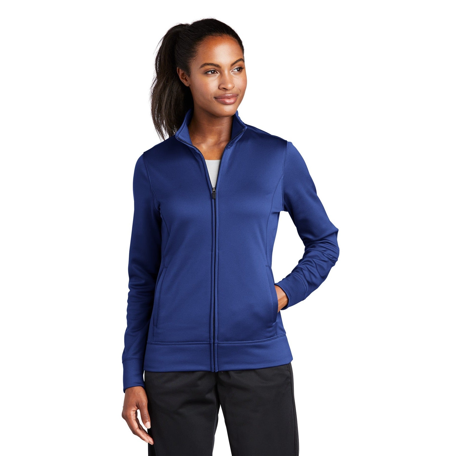 Sport-Tek-Sport-Tek® Women's Sport-Wick® Fleece Full-Zip Jacket. LST241-MedTech-7