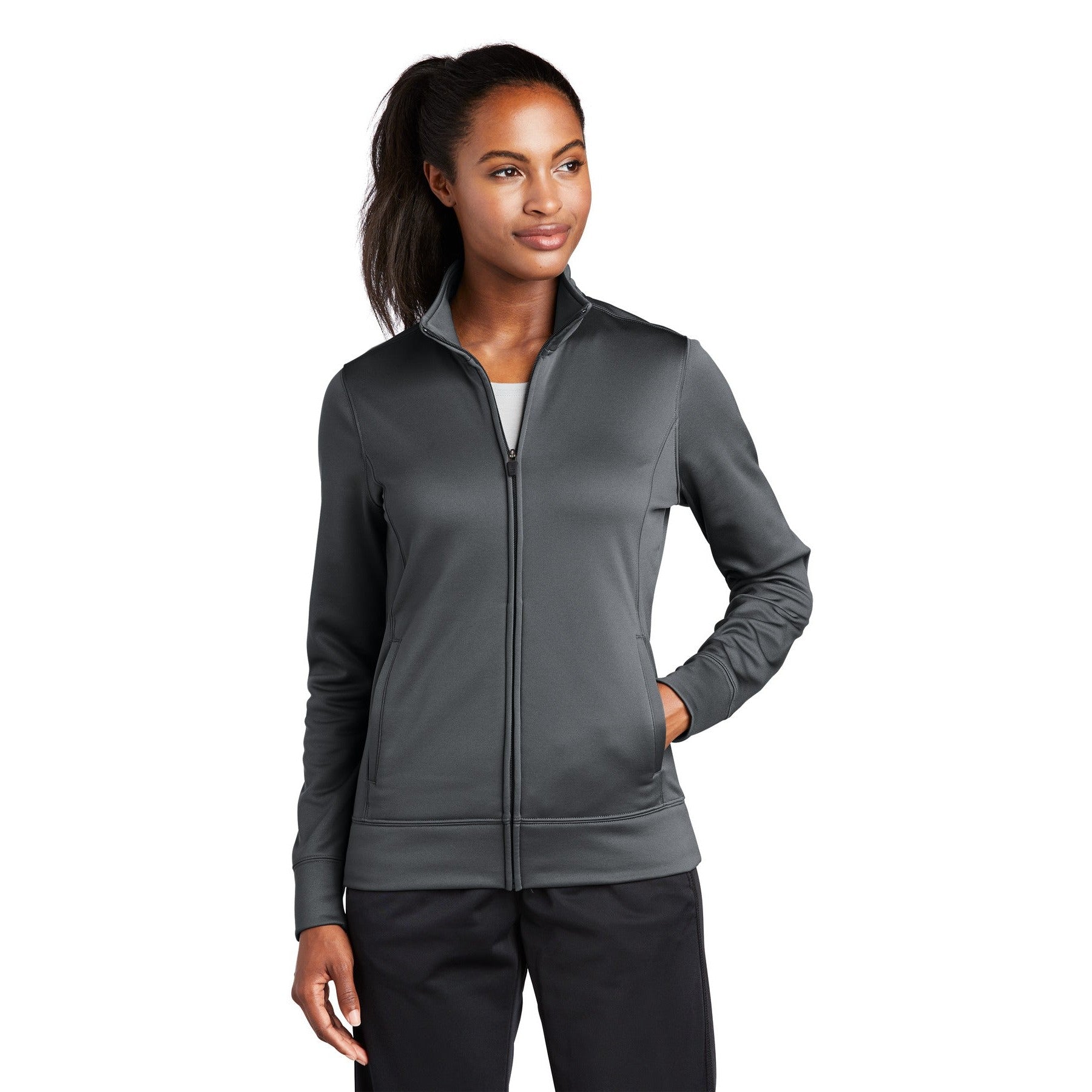 Sport-Tek-Sport-Tek® Women's Sport-Wick® Fleece Full-Zip Jacket. LST241-MedTech-2