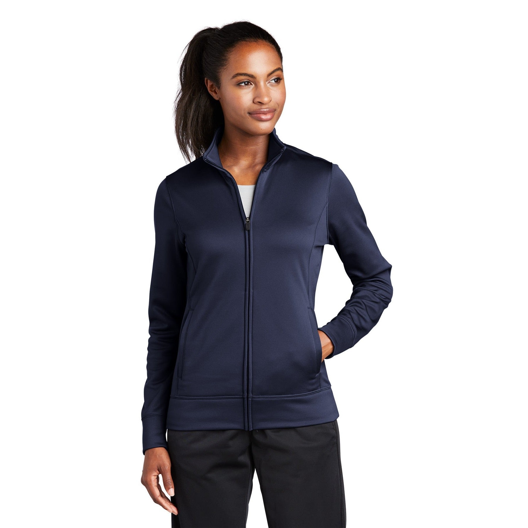 Sport-Tek-Sport-Tek® Women's Sport-Wick® Fleece Full-Zip Jacket. LST241-MedTech-5