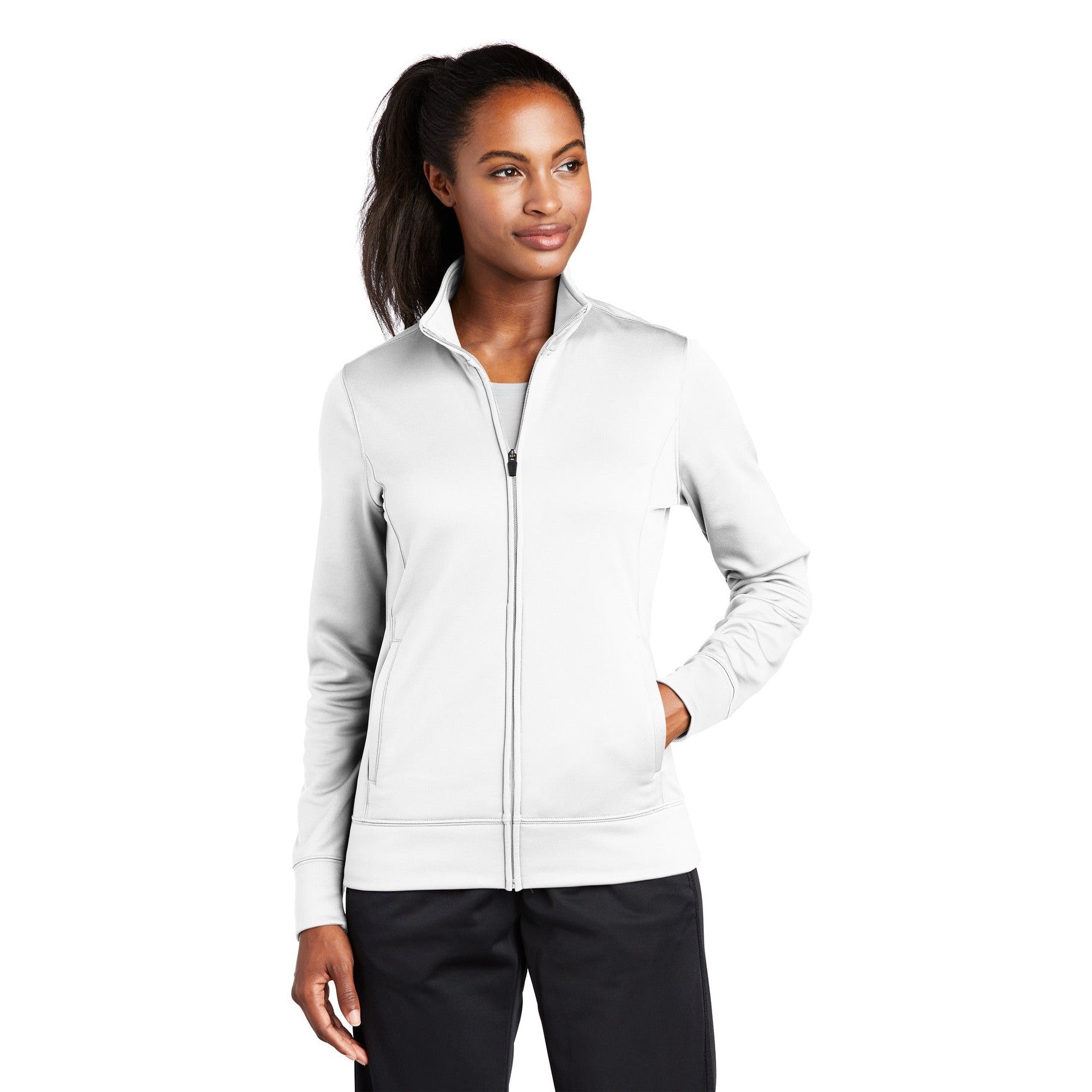 Sport-Tek-Sport-Tek® Women's Sport-Wick® Fleece Full-Zip Jacket. LST241-MedTech-8