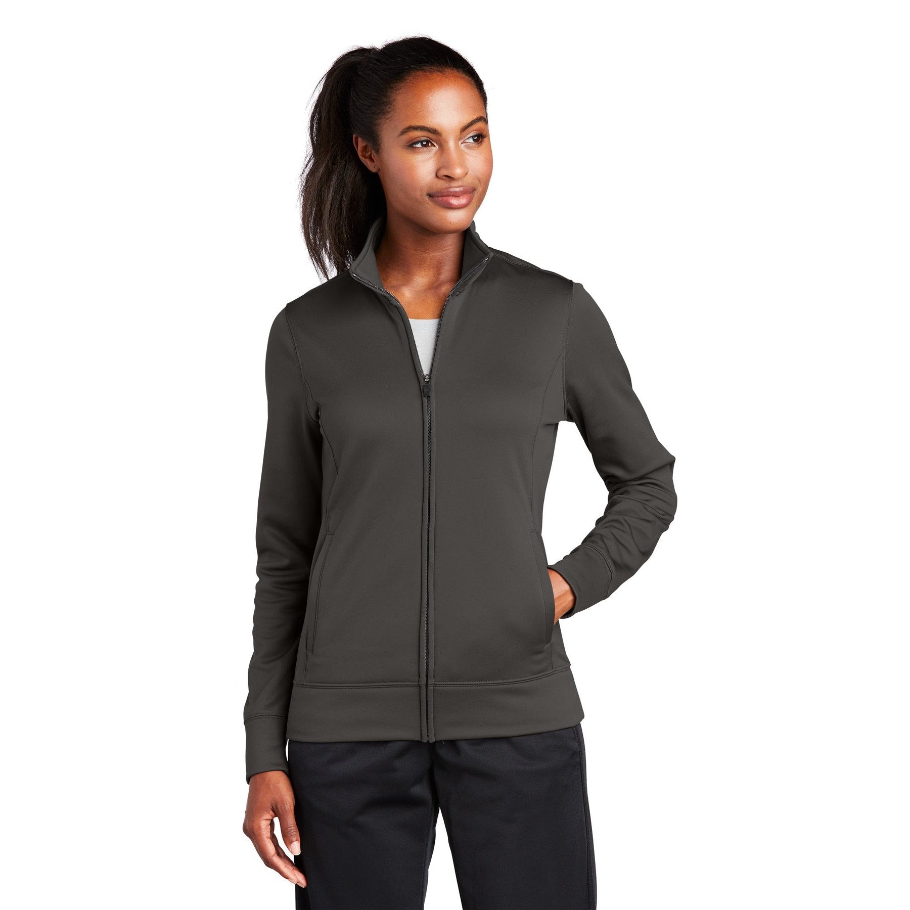 Sport-Tek-Sport-Tek® Women's Sport-Wick® Fleece Full-Zip Jacket. LST241-MedTech-4