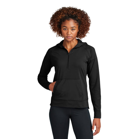 Sport-Tek-Sport-Tek® Women's Sport-Wick® Stretch 1/2-Zip Hoodie LST856-MedTech-1