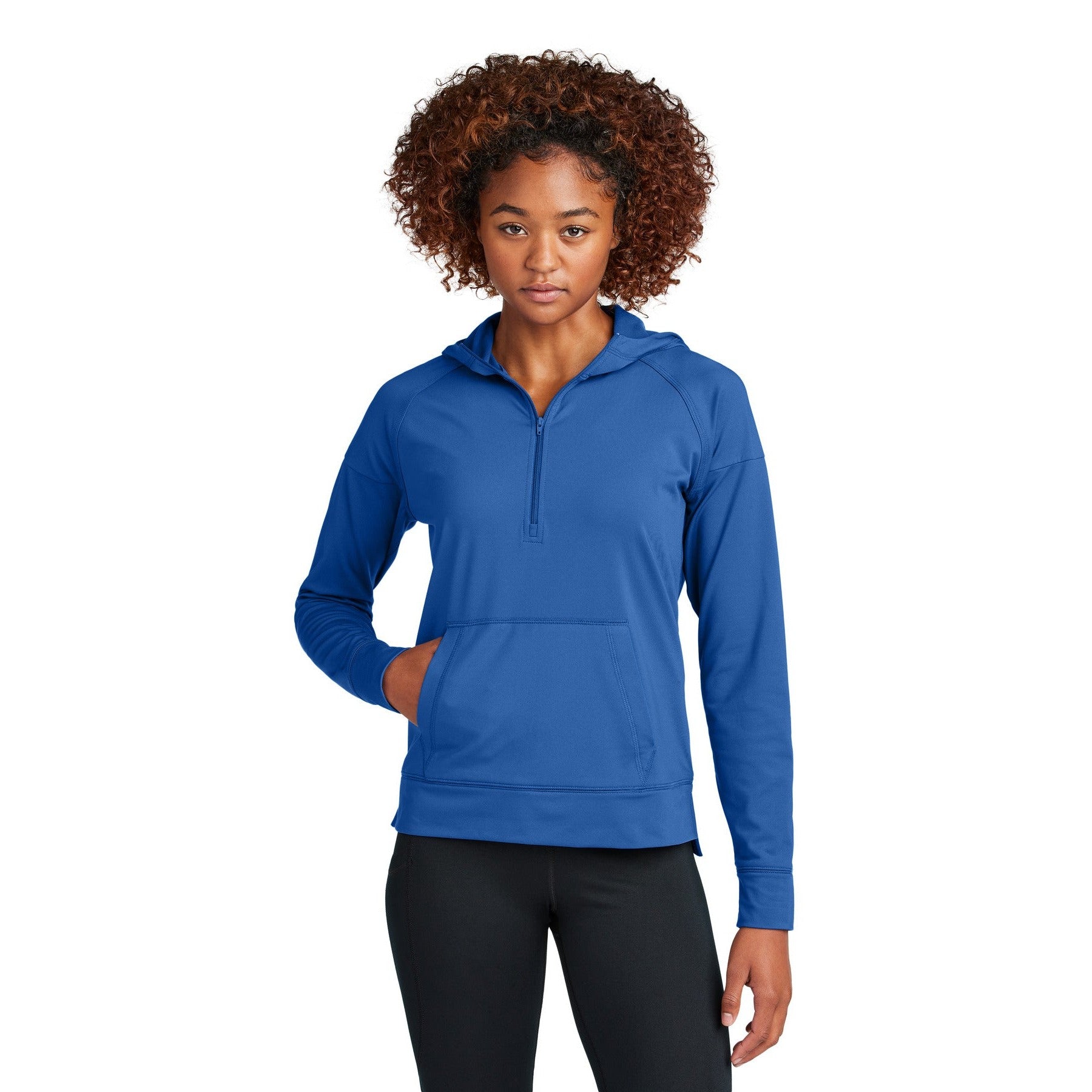 Sport-Tek-Sport-Tek® Women's Sport-Wick® Stretch 1/2-Zip Hoodie LST856-MedTech-5
