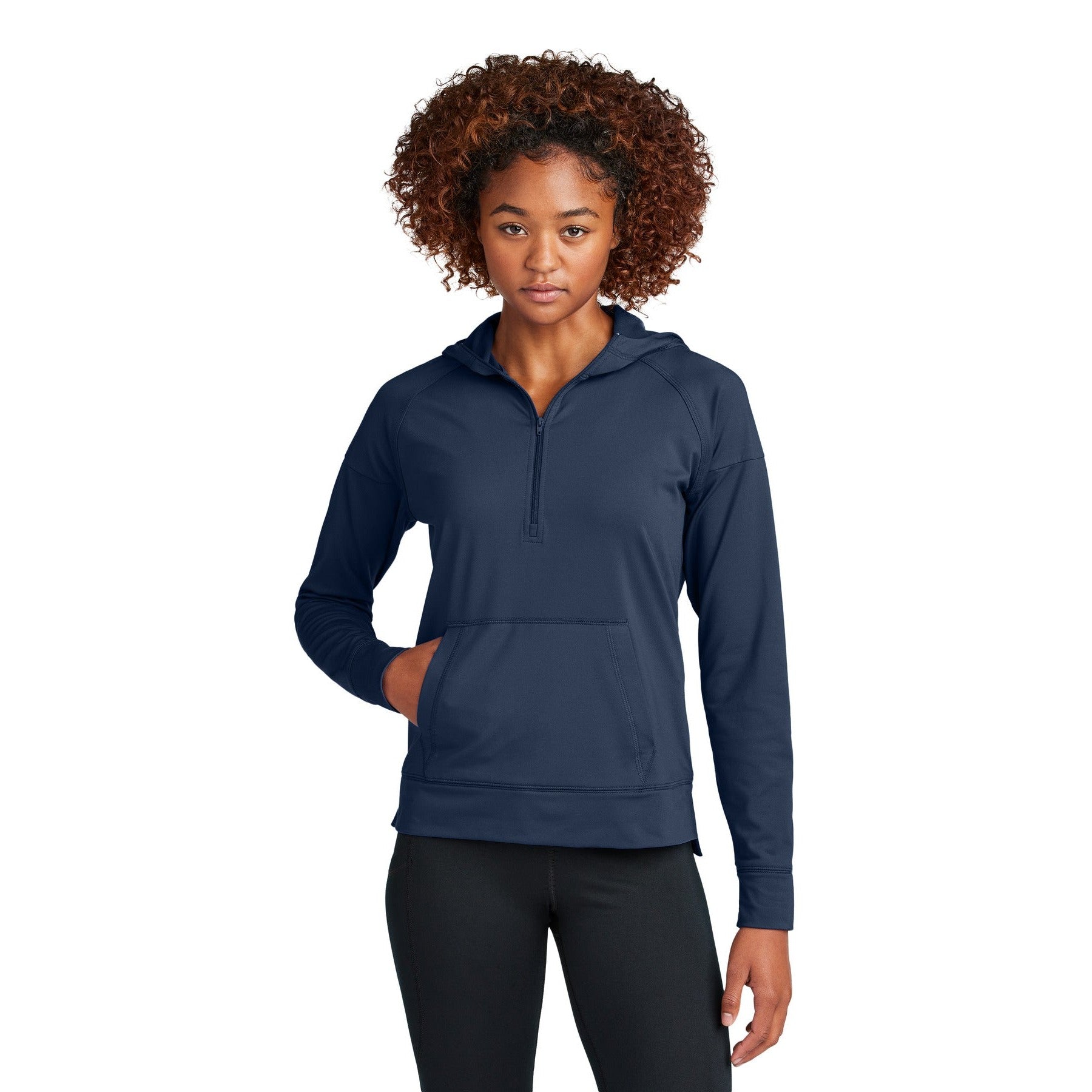 Sport-Tek-Sport-Tek® Women's Sport-Wick® Stretch 1/2-Zip Hoodie LST856-MedTech-4