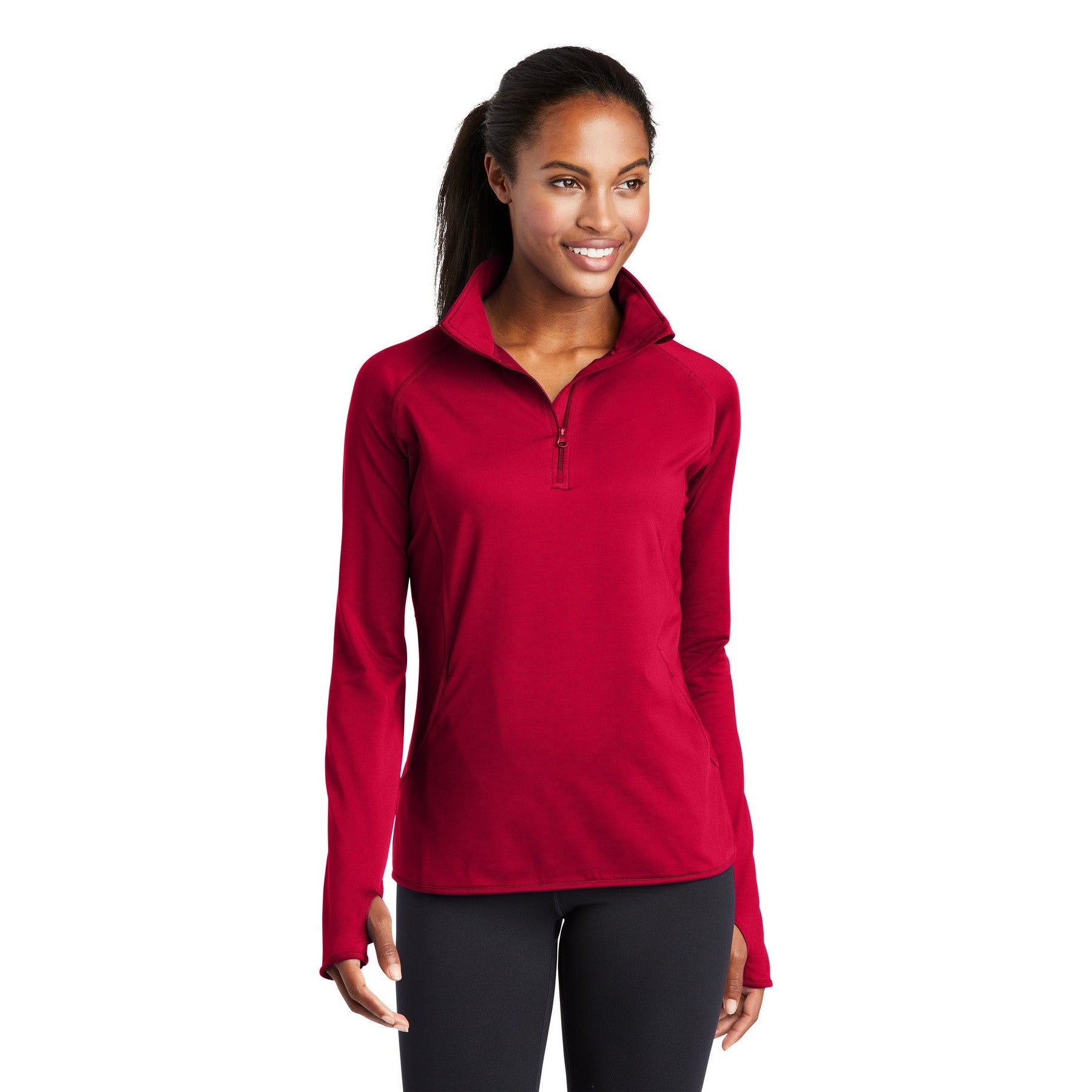 Sport-Tek-Sport-Tek® Women's Sport-Wick® Stretch 1/4-Zip Pullover. LST850-MedTech-4