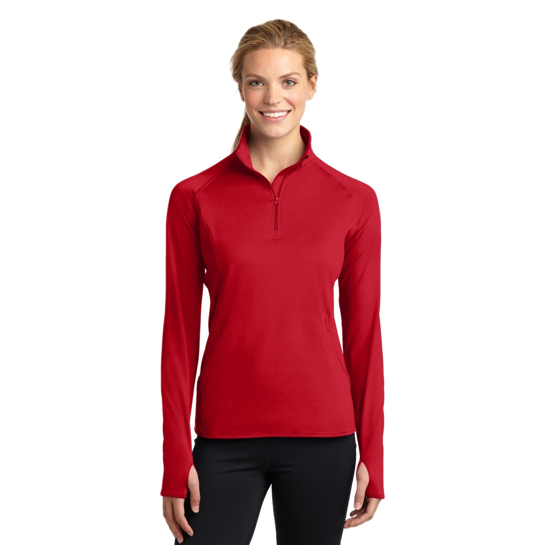 Sport-Tek-Sport-Tek® Women's Sport-Wick® Stretch 1/4-Zip Pullover. LST850-MedTech-14