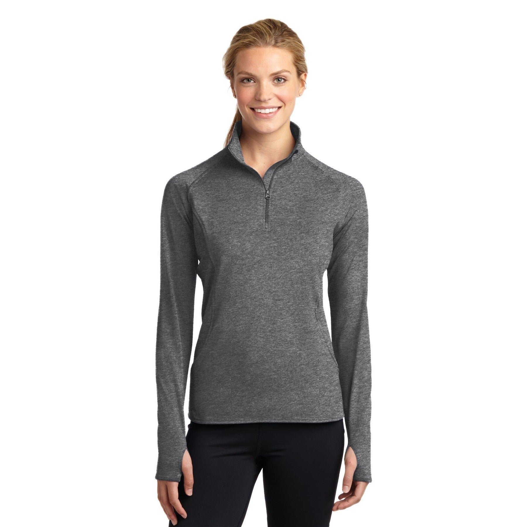 Sport-Tek-Sport-Tek® Women's Sport-Wick® Stretch 1/4-Zip Pullover. LST850-MedTech-3