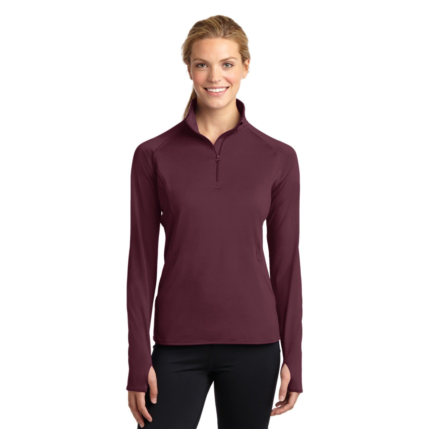 Sport-Tek-Sport-Tek® Women's Sport-Wick® Stretch 1/4-Zip Pullover. LST850-MedTech-9