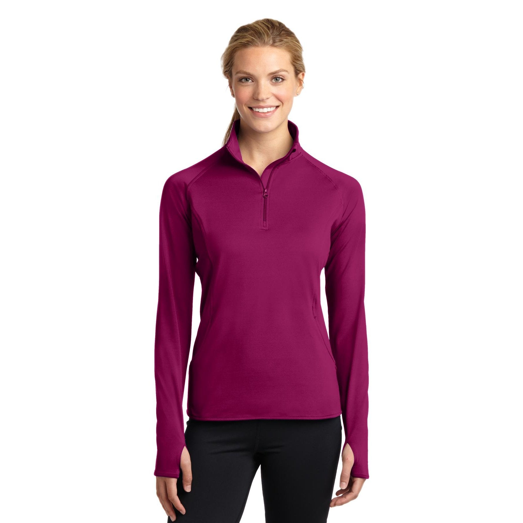 Sport-Tek-Sport-Tek® Women's Sport-Wick® Stretch 1/4-Zip Pullover. LST850-MedTech-10