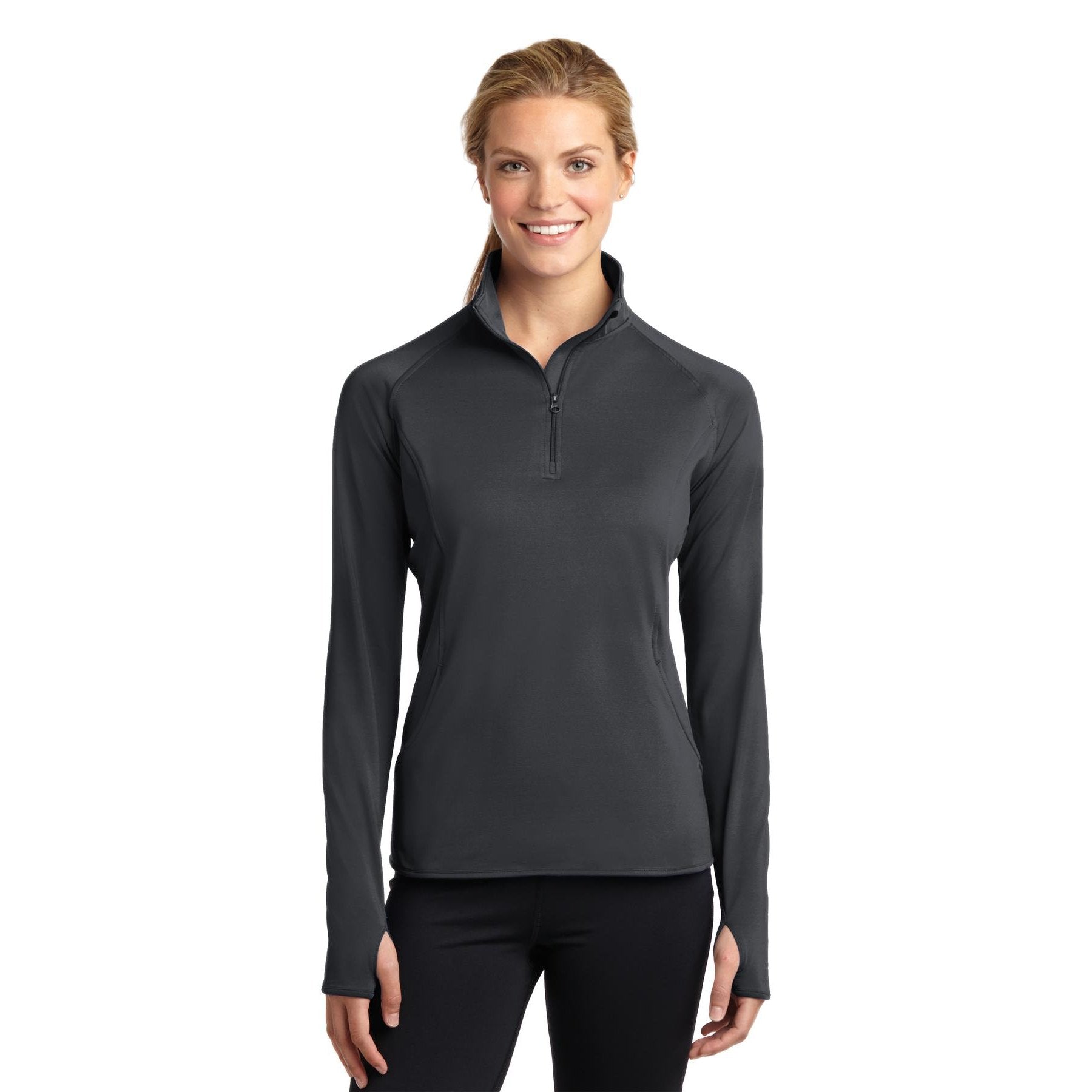 Sport-Tek-Sport-Tek® Women's Sport-Wick® Stretch 1/4-Zip Pullover. LST850-MedTech-2