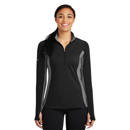 Sport-Tek-Sport-Tek® Women's Sport-Wick® Stretch Contrast 1/4-Zip Pullover. LST854-MedTech-1