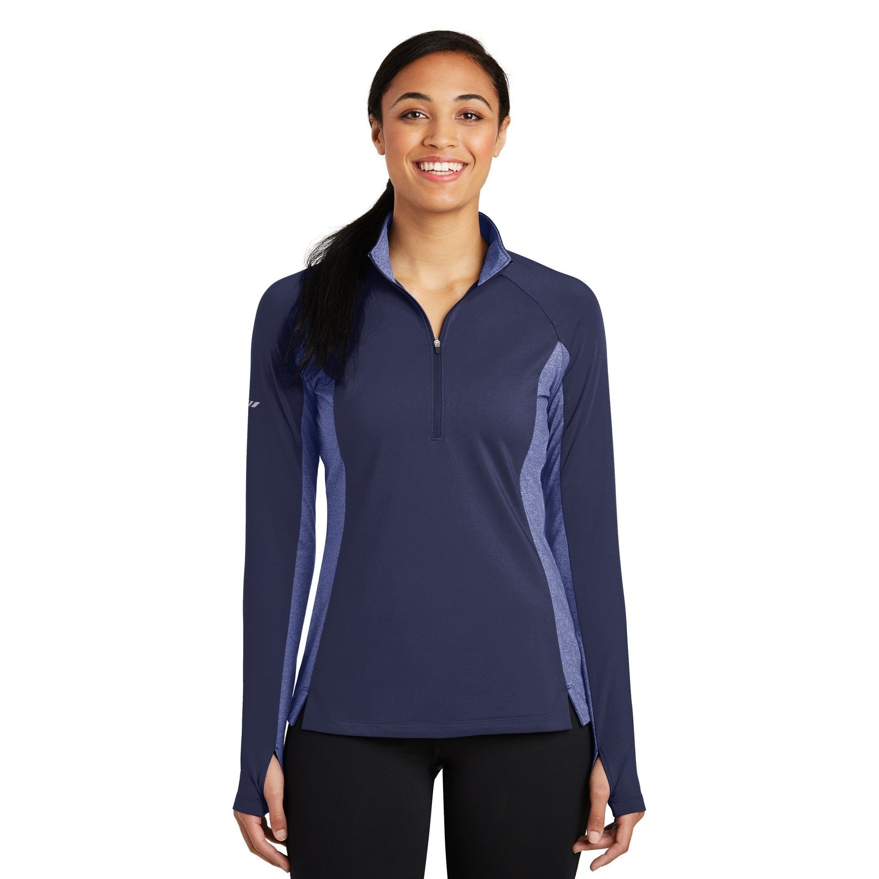 Sport-Tek-Sport-Tek® Women's Sport-Wick® Stretch Contrast 1/4-Zip Pullover. LST854-MedTech-2