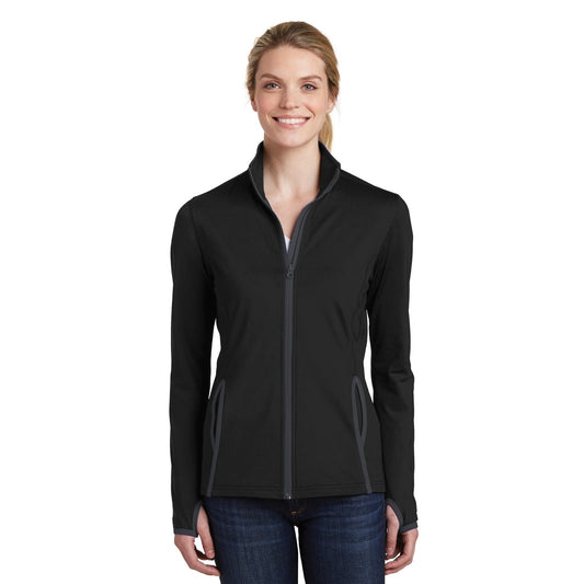 Sport-Tek-Sport-Tek® Women's Sport-Wick® Stretch Contrast Full-Zip Jacket. LST853-MedTech-1