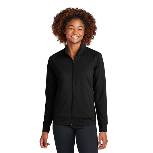 Sport-Tek-Sport-Tek® Women's Sport-Wick® Stretch Full-Zip Cadet Jacket LST857-MedTech-1