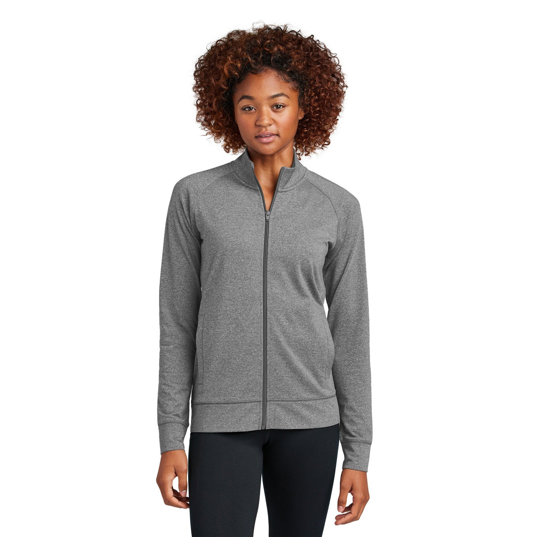 Sport-Tek-Sport-Tek® Women's Sport-Wick® Stretch Full-Zip Cadet Jacket LST857-MedTech-3