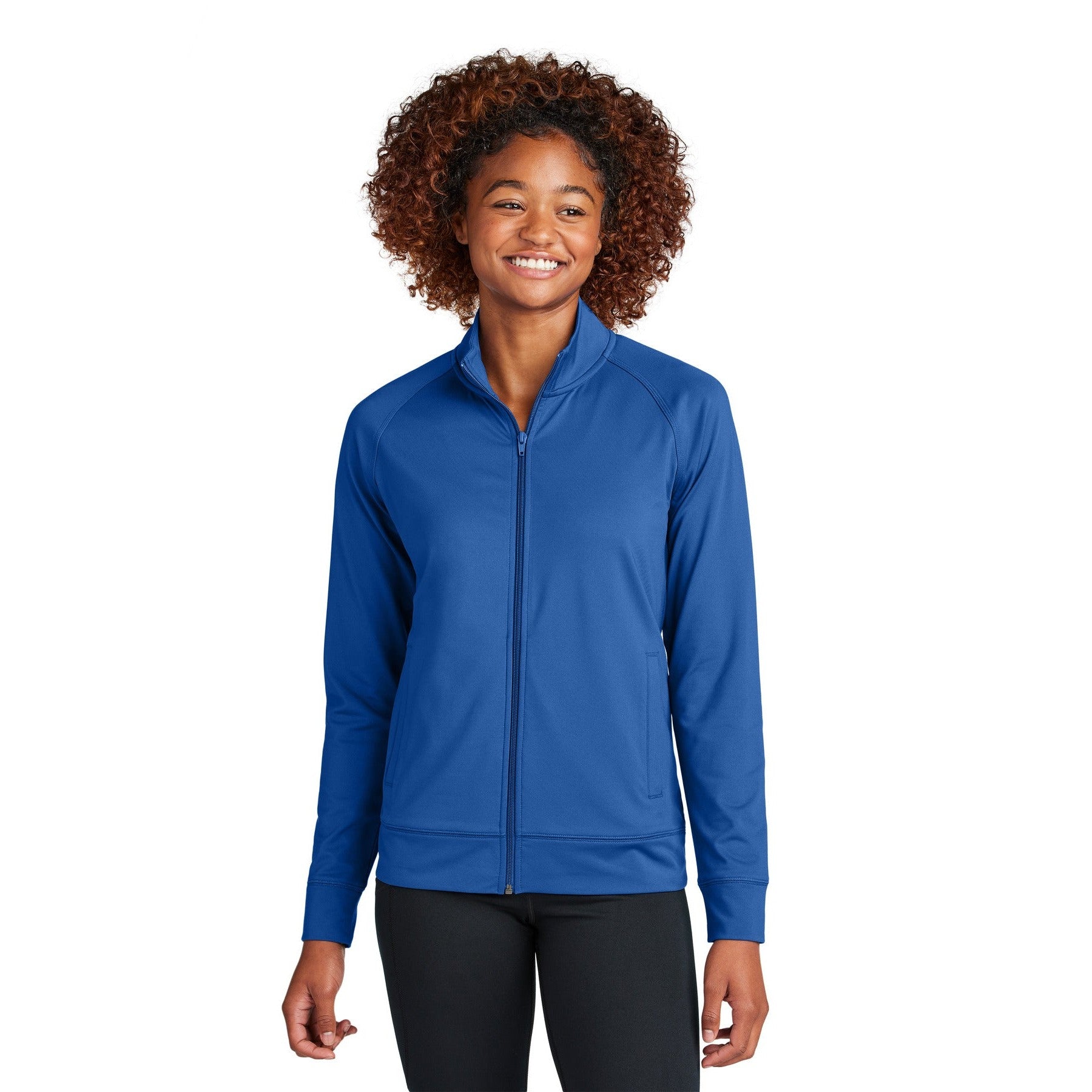 Sport-Tek-Sport-Tek® Women's Sport-Wick® Stretch Full-Zip Cadet Jacket LST857-MedTech-6