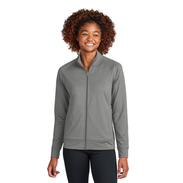 Sport-Tek-Sport-Tek® Women's Sport-Wick® Stretch Full-Zip Cadet Jacket LST857-MedTech-2